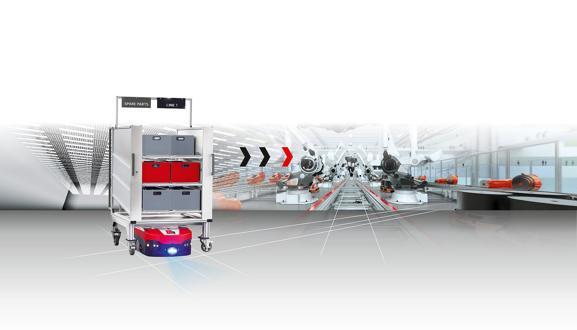 Solutions for automatic parts transport